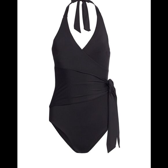 NWT Onia Black Elena Tie-Front One-Piece Swimsuit Slimming Sexy & Classic. XS - Picture 10 of 16